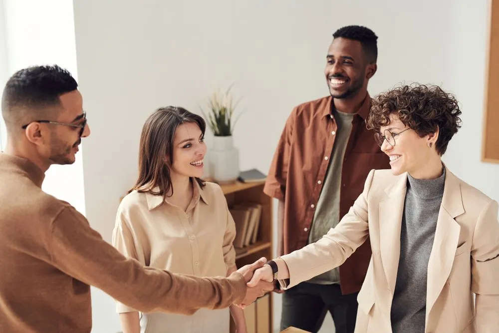 Happy family reviewing mortgage plans